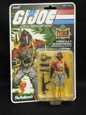 GI Joe Super 7 Reaction  Python Patrol Cobra B.A.T. Card Bubble Not Mint