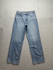 Express Women Jean 10R Blue Denim Straight Leg High Rise Stretch Relaxed Fit 90s
