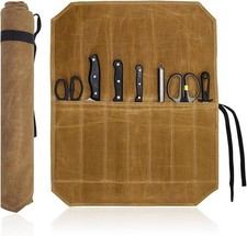 Messertasche,Messer-Rolltasche Kochmesser Rolltasche Messerkoffer Mit 7 Fächern 