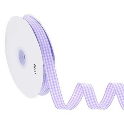 50 Yard x 5/8 Zoll Karoband, Nylon Geschenkband für Gingham, Lila