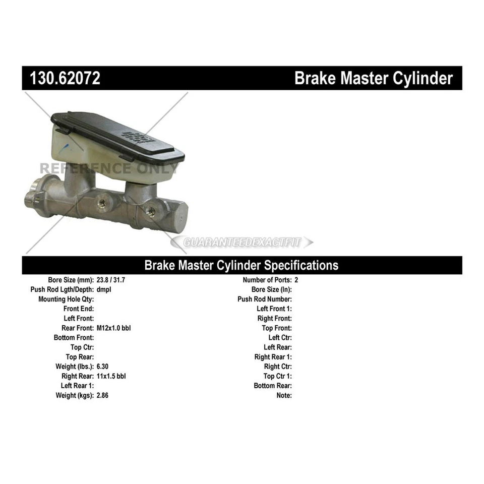 Cilindro maestro de freno centrado TCP para Chevy Camaro y Pontiac Firebird Foto 3 de 3