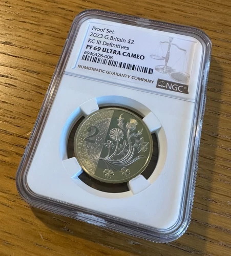 2023 £2 National Flowers NGC PF69 Proof Britain King Charles III Definitives