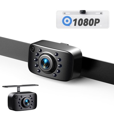 eRapta Backup Camera, AHD & CVBS License Plate Rear/Front View Dark Black
