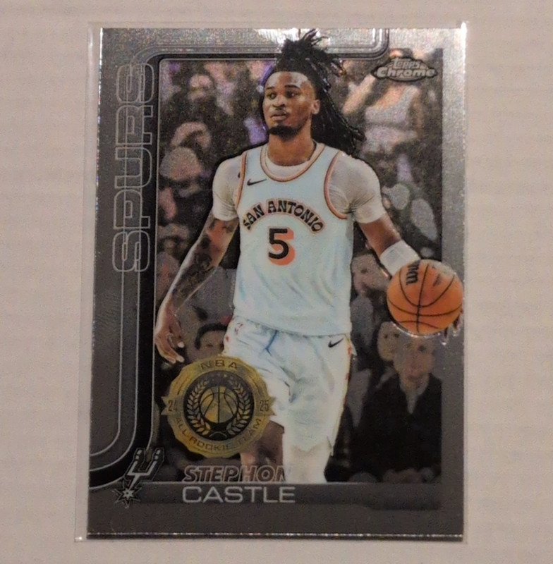 2024-25 Topps Chrome Stephon Castle Rookie San Antonio Spurs #228