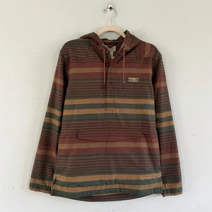 L.L. Bean Katahdin Overland Anorak Stripe Performance Pulpover en flanelle NWT petit