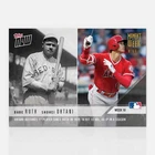 SHOHEI OHTANI 1st PLAYER SINCE RUTH HIT 10-HR 40-IP TOPPS NOW GOLD CARD #MOW-18W