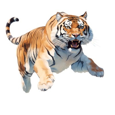 6x Sticker Tiger Autoaufkleber 9x9cm Raubtier Wildtier Tuning Set