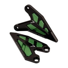 Green Motorcycle Foot Pegs with Heel Guard for Z7 Hybrid 2024-2025 Ninja 7