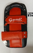 ProForce Gladiator Curved Muay Thai Arm Shield Black/Red Leather - AE7