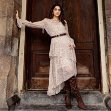 $1150 ZIMMERMANN Silk Long Dress AU 1 US 6