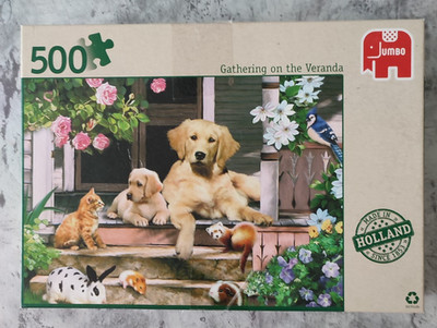 Puzzle - 500 Teile - Gathering on the Veranda - JUMBO