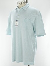 JOHNNIE-O Antigua Blue Stripe DANTE Short Sleeve Cotton Polo Shirt XXL NWT