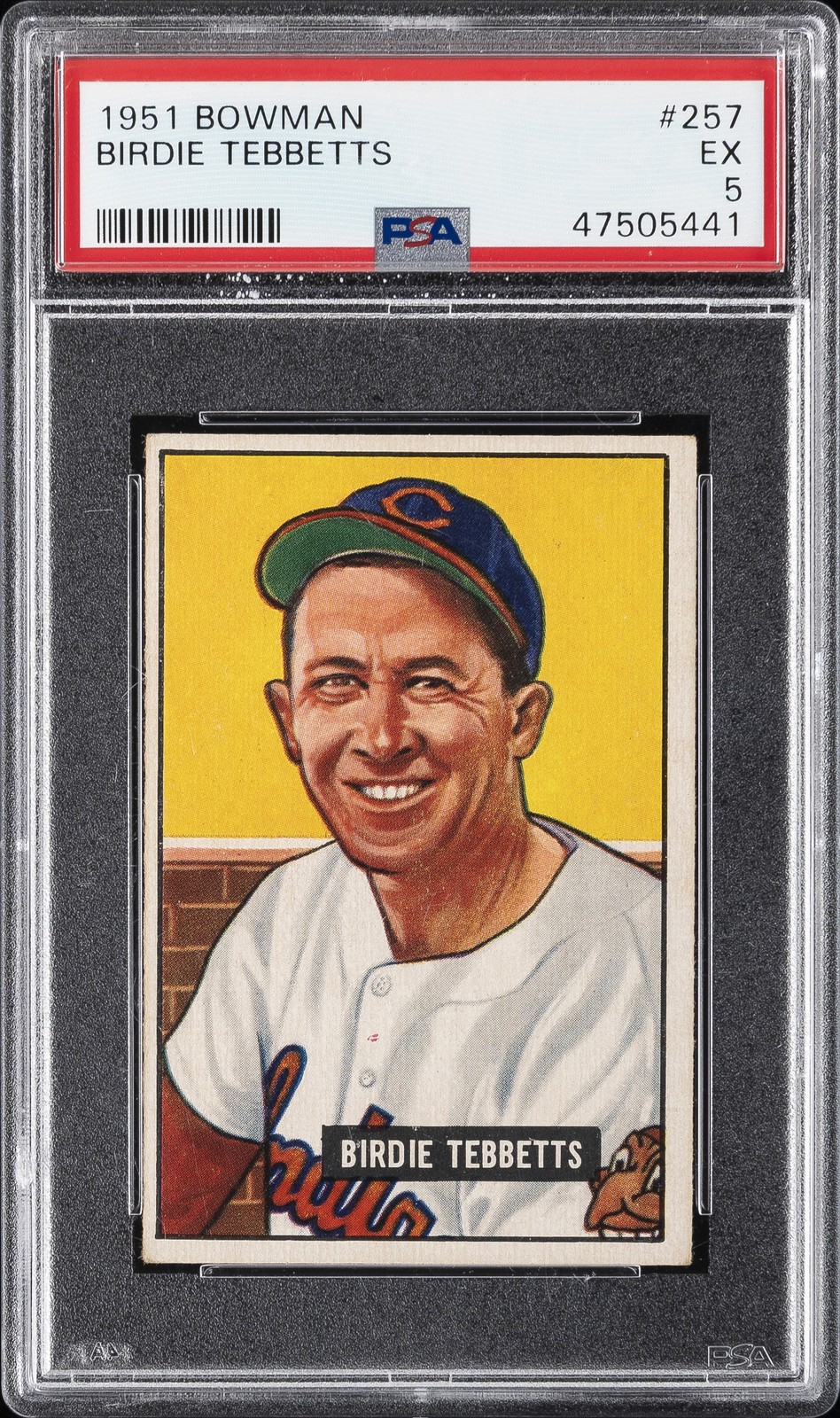 1951 BOWMAN #257 BIRDIE TEBBETTS PSA 5