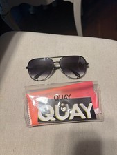 Quay Aviator Sunglasses Black Fade Black Frame Brand New