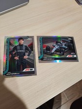 2025 TOPPS Chrome F1, Kimi Antonelli, Lot of 2 refractors, cards 8 and 80, RC