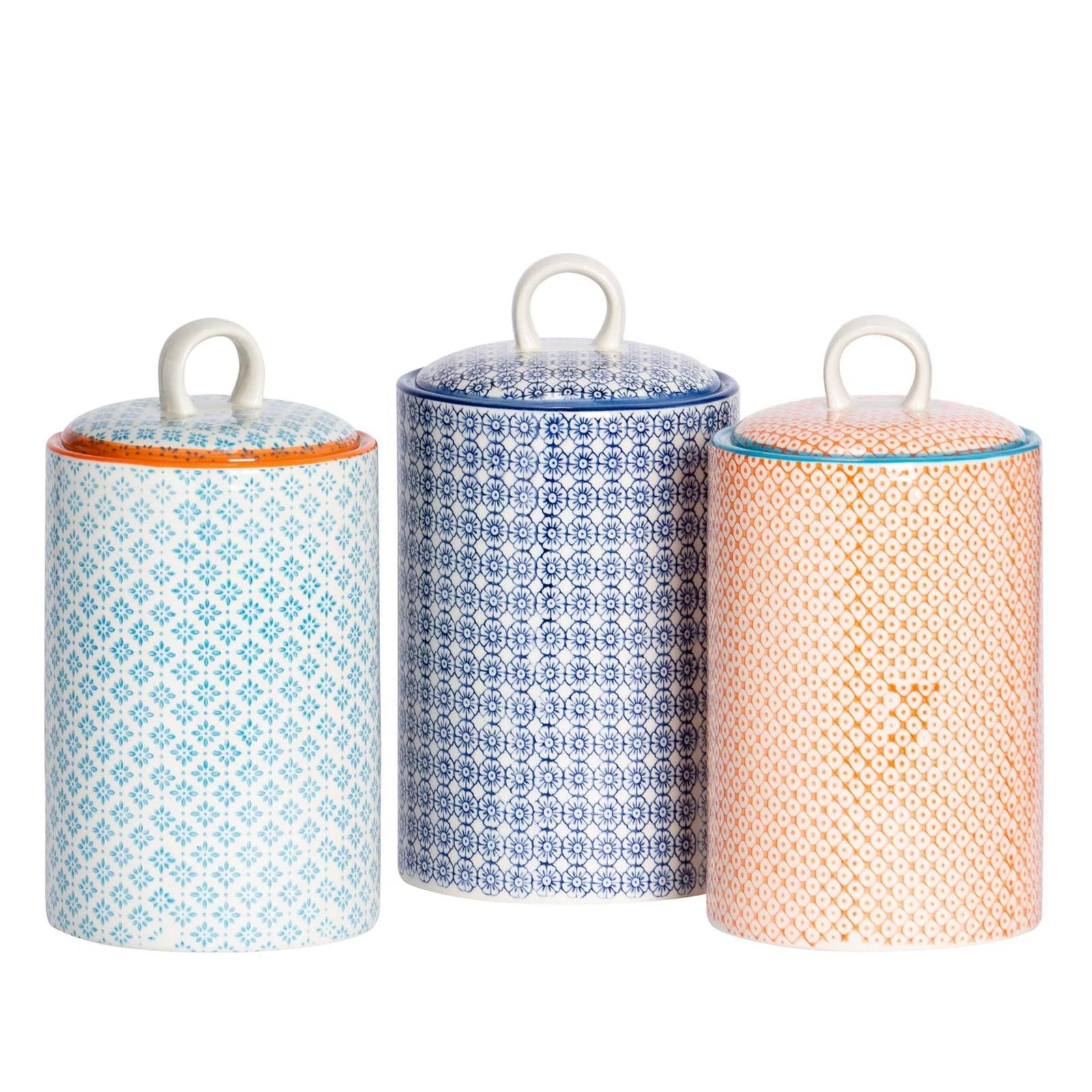 Hand-Printed Kitchen Canisters - 11.5cm - 3 Colours
Opens in a new window or tab
