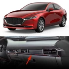 4Pcs Carbon Fiber ABS Middle Console Dashboard Strip Trims For Mazda 3 2019-2026