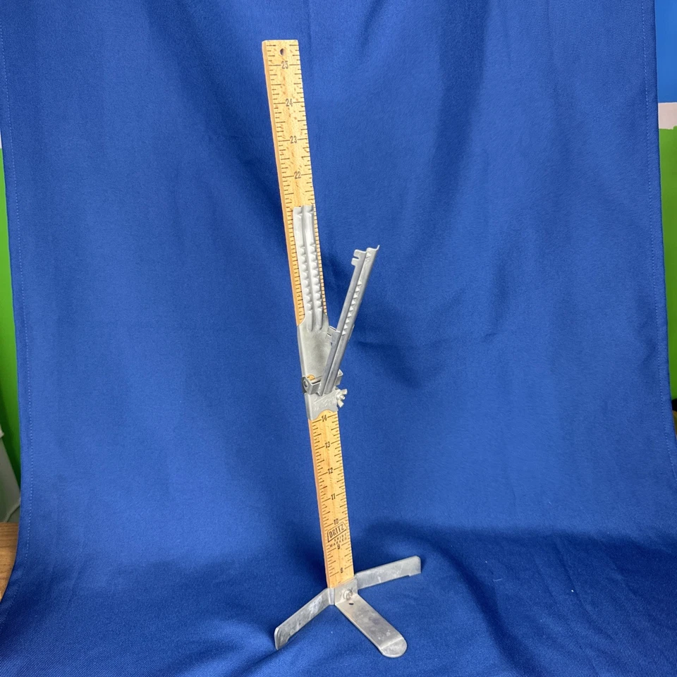 Vintage Wooden Dritz Skirt Hem Marker 25 1/2" Metal Base - Image 2 of 4