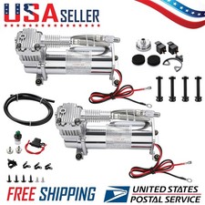 444c Dual Pack Chrome Compressors For Air Tanks Bag Air Ride Suspension 44432