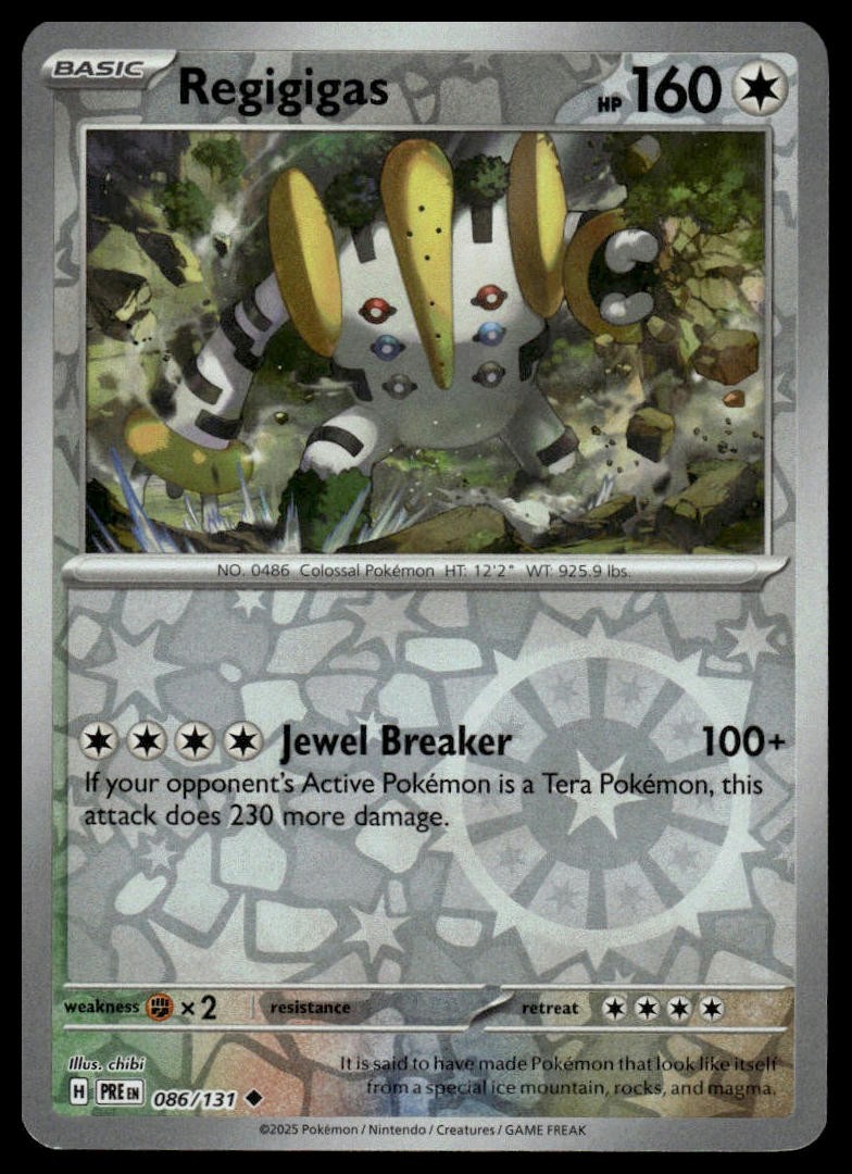Regigigas SV: Prismatic Evolutions #086/131 Reverse Holo NM