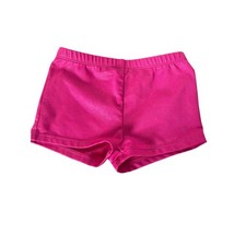 Danskin Freestyle Girls Hot Pink Bike Shorts Mini Length Stretch Youth Size 4/5