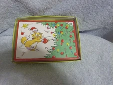Vintage Hallmark Cat Christmas Set Of 18 Cards & 19 Envelopes New Box Is Worn