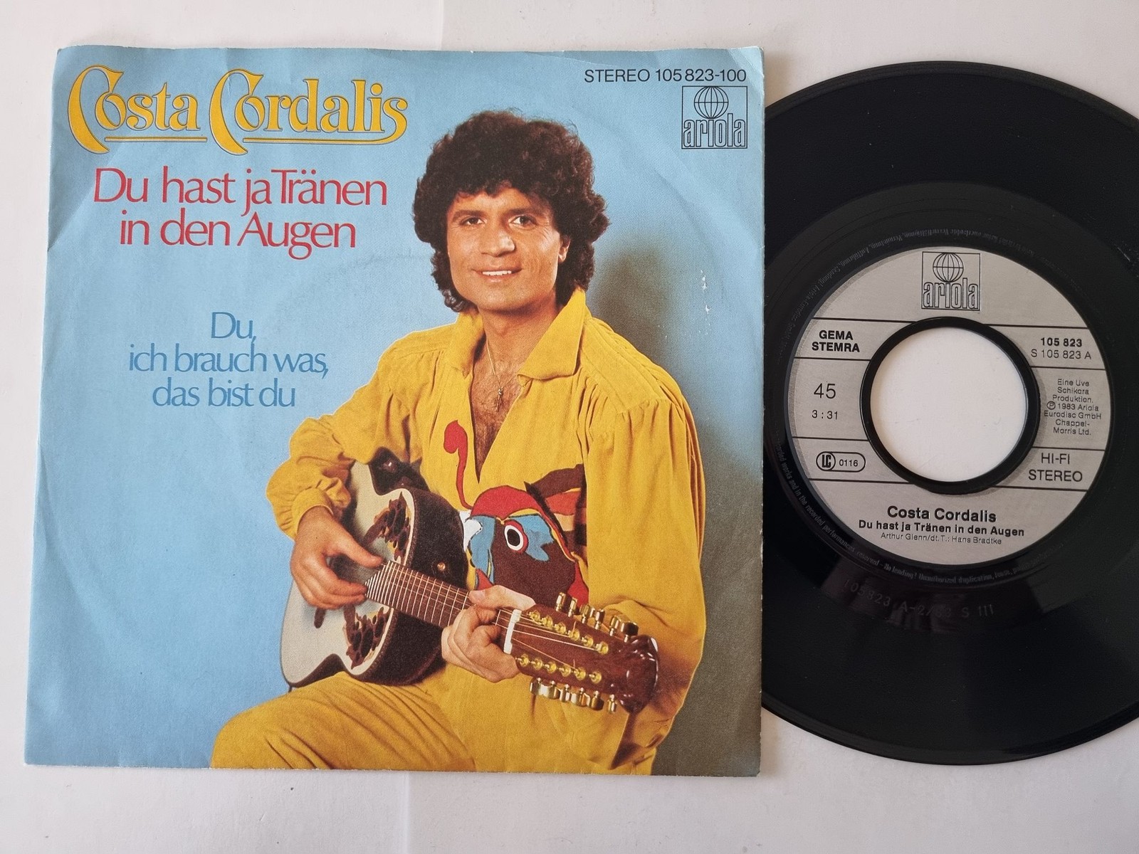 Costa Cordalis - Du Hast Ja Tränen In Den Augen 7'' Vinyl Germany