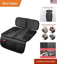 Durable Black Car Seat Protector Mat - Non-Slip, Leather Reinforced for Safety