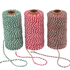 3 Roll Christmas Twine Cotton String Rope Cord For Gift Wrapping Arts Crafts 984