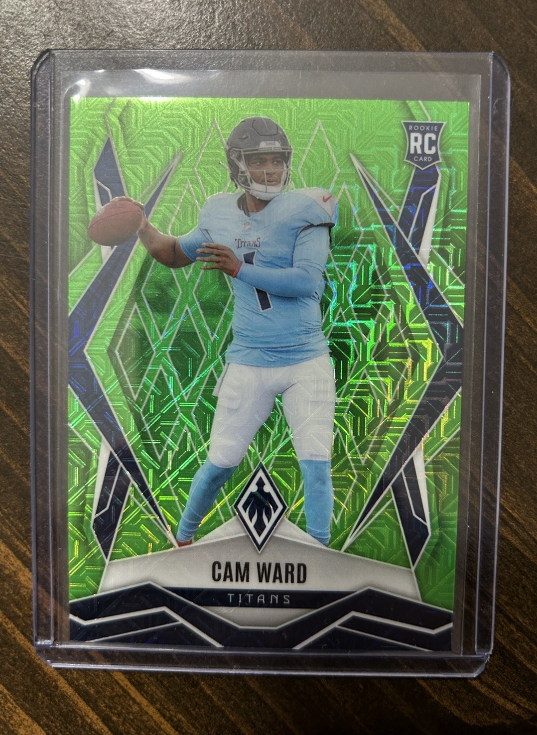 Cam Ward #194 2025 Phoenix Green Mojo /75 International Mega - Titans 