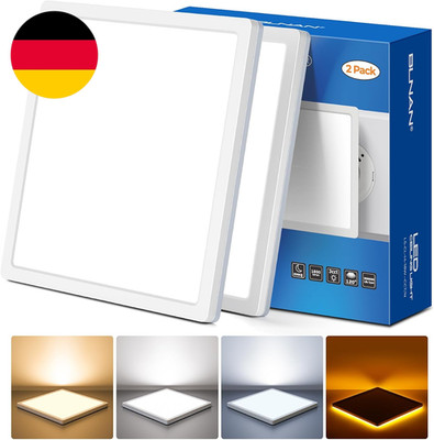 BLNAN 2Stücke LED Deckenleuchte Flach, 18W Deckenlampe Mit Nachtlicht 2000K, 180