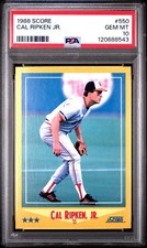 1988 Score Baseball Card #550 Cal Ripken-HOF-Baltimore Orioles - PSA 10 GEM MINT