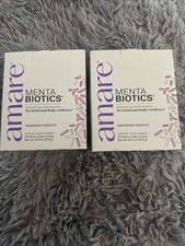 2 New Amare Menta Biotics Raspberry 60 Sticks