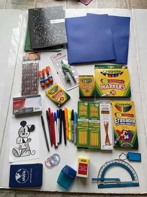 Back to School Essentials Supplies Pack Kit Bundle - Grades K-8 Lot #1