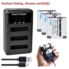 Battery or Triple Charger for Ricoh DB-100 & RICOH CX3 CX4 CX5 CX6 HZ15 WG-80