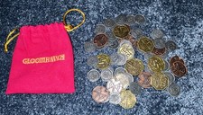 Gloomhaven:  METAL COINS + DRAWSTRING BAG
