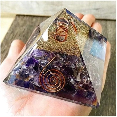 Amethyst Orgonite Pyramid - EMF Shielding & Positivity