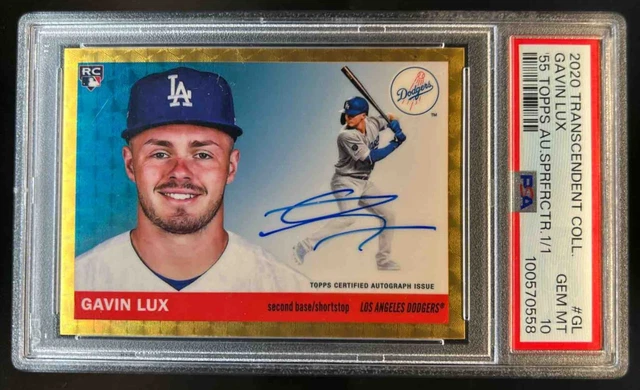 2020 Topps Transcendent Gavin Lux 1955 Auto Refractor Superfractor RC 1/1 PSA 10