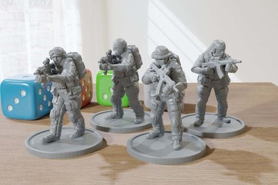 Special-Ops Chinese PLAGF - 3D Printed Mini's - Modern Wargaming 28mm / 32mm Sca