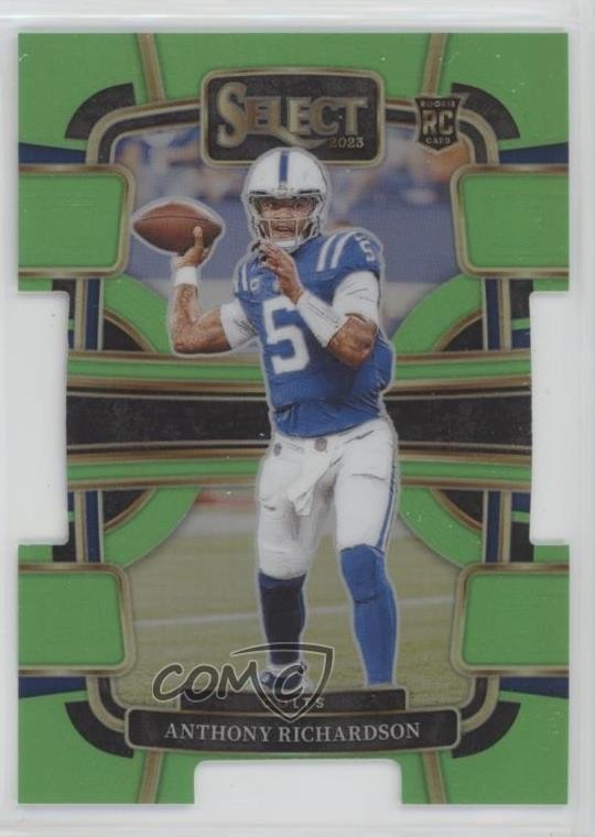 2023 Select Concourse Neon Green Prizm Die-Cut /599 Anthony Richardson #43 1r17