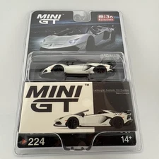 Lamborghini Aventador SVJ Roadster Bianco Canopus - Mini GT MGT 00224