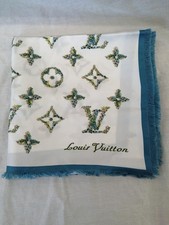 LOUIS VUITTON Scarf Shawl Monogram Flower M79704 Large 123.4x123.4cm Silk w/Box