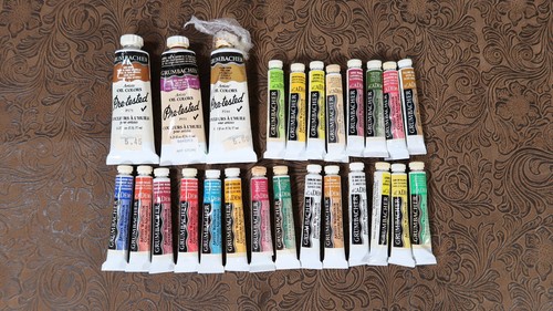 Large Lot Of Vintage Oil Paints - Water color 25 Tubes 1 money