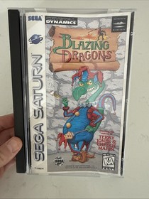RARE Vintage Blazing Dragons (Sega Saturn)  Complete in Box Video Game