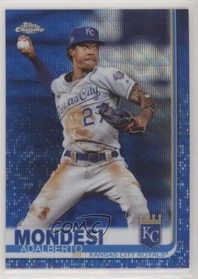 2019 Topps Chrome Blue Wave Refractor 57/75 Adalberto Mondesi #164 ow1