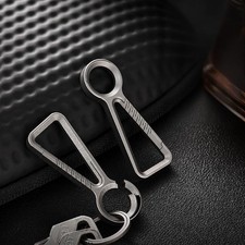 Titan EDC Schlüsselanhänger Clip Outdoor Karabiner Doppelhaken für Taschen