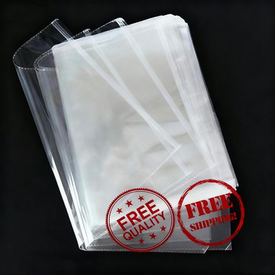12x15'' Clear Poly Bags Large Plastic Packaging Open Flat Packing T-Shirt Apparel