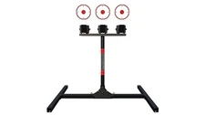 Birchwood Casey 3 Spring Loaded Self Resting Targets Plate Rack Black-Red - 3TPR