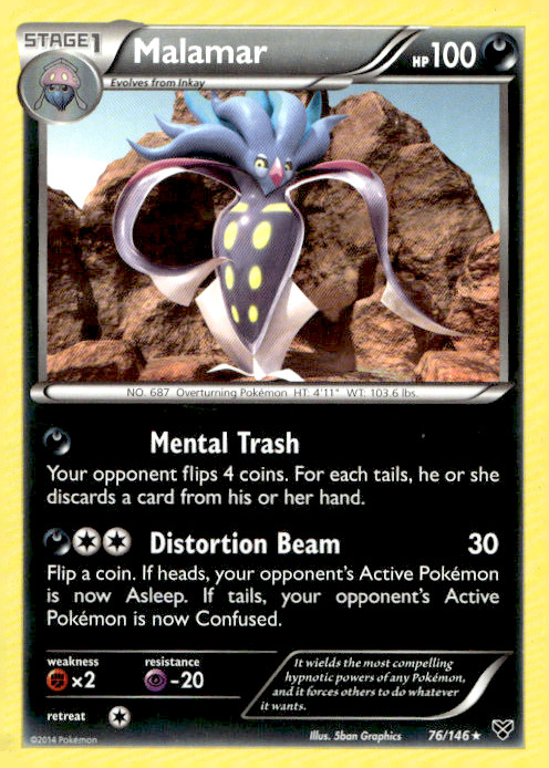 Malamar (76) 76/146 Rare Regular XY Base Set HP