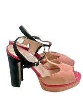 L’AUTRE CHOSE Sandali In Suede Rosa Numero 38,5